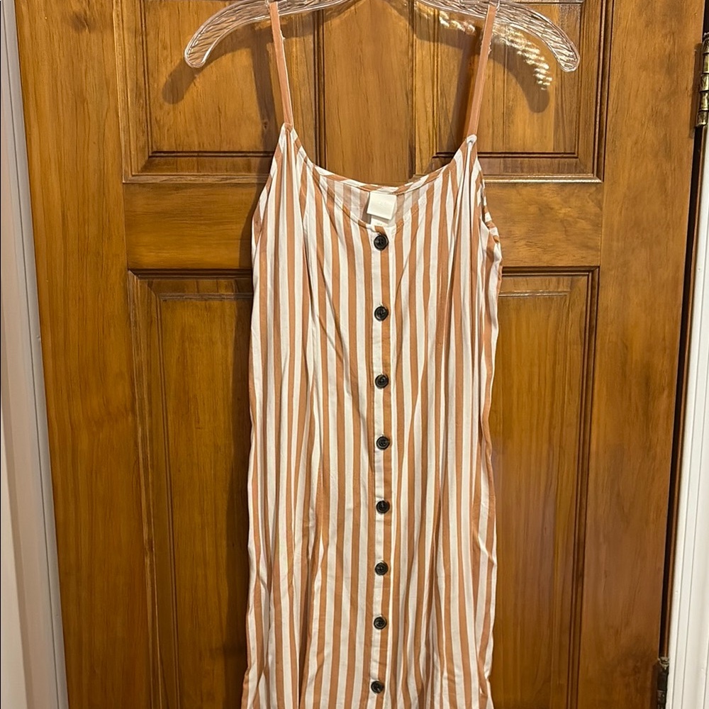 H&M Tan Buttoned Sundress